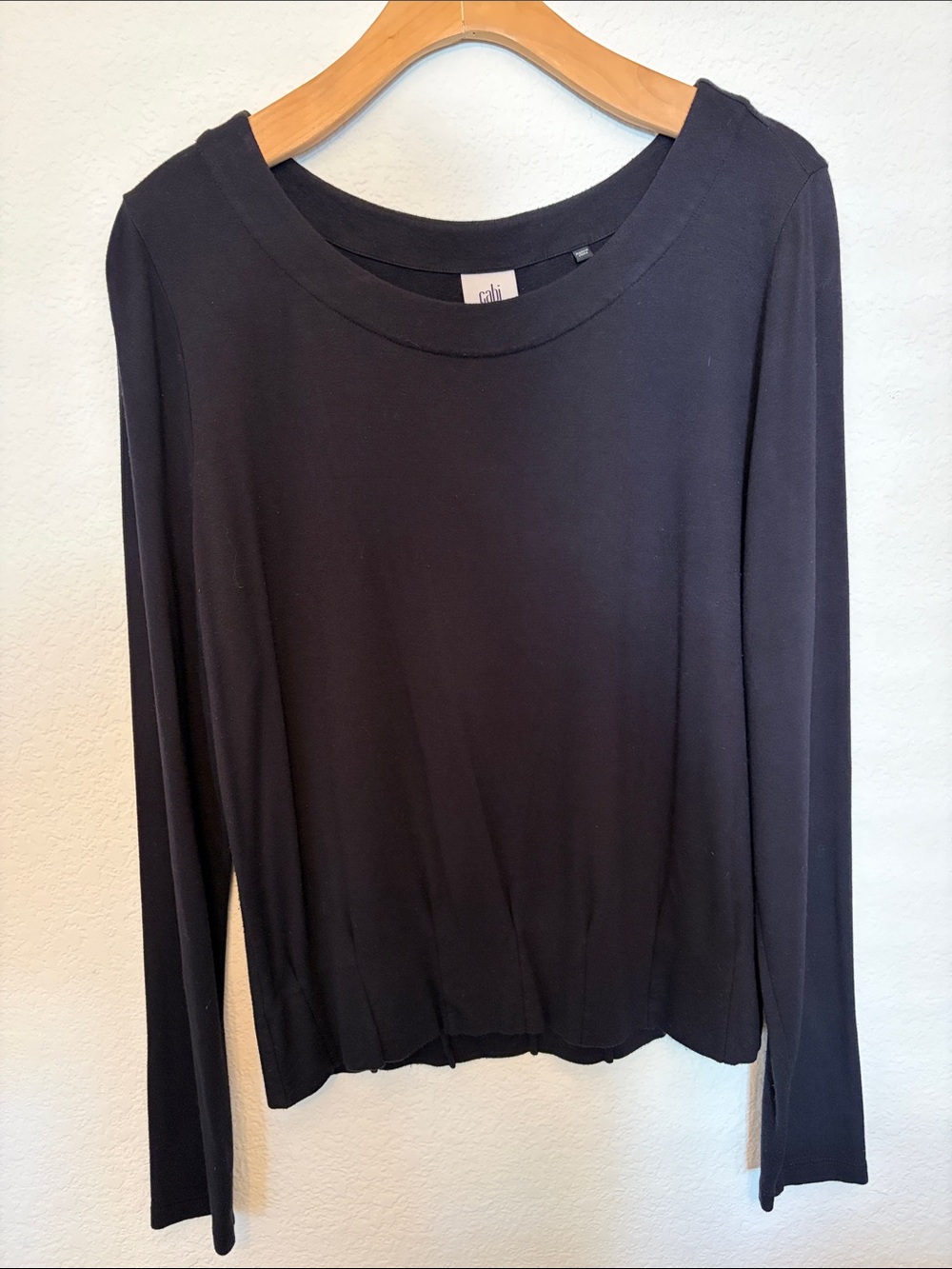 Cabi Black Long Sleeve Crewneck Top style # Cabi 341